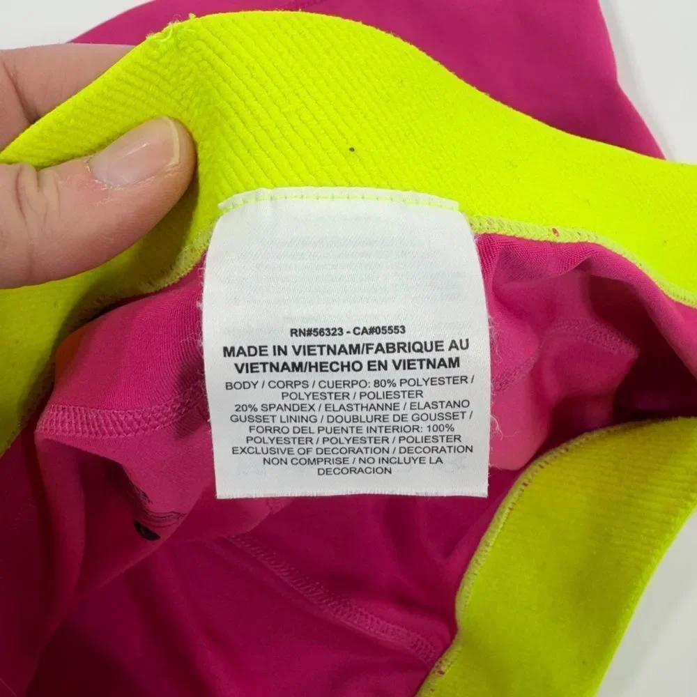 Nike Pro Kids Pink & Yellow Shorts – Size L